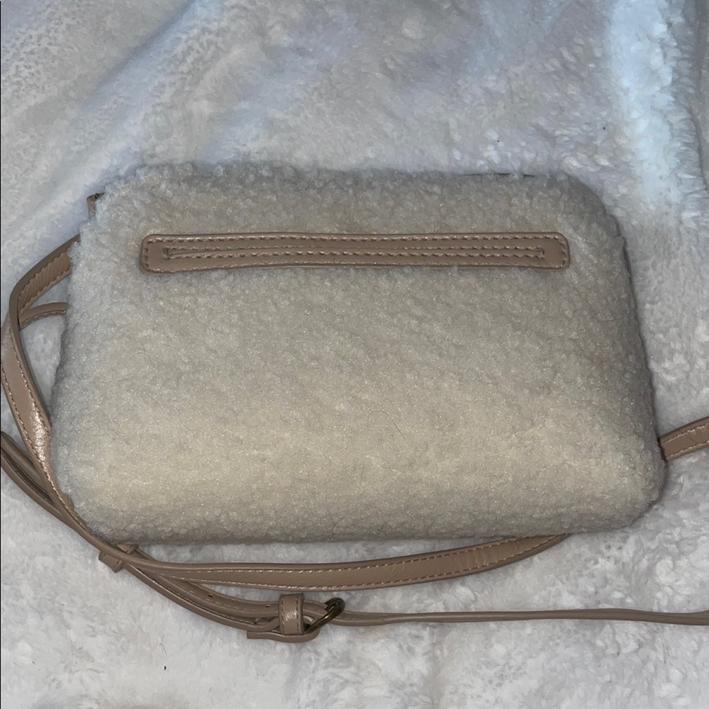 Universal Thread Tan and Cream Crossbody Bag with Textured Fabric